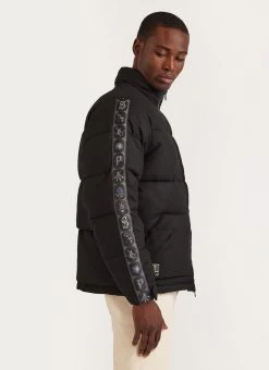 Puffer Jacket | Wool Melton | Black -Urban Wear Shop PERCIVAL MENSWEAR PUFFER JACKET BLACK7