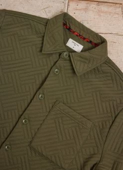 Quilted Classic Shirt | Khaki 13 Quilted Classic Shirt | Khaki -Urban Wear Shop PERCIVAL MENSWEAR QUILTED CLASSIC SHIRT KHAKI 12