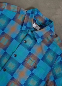 Razzle Check Long Sleeve Shirt | Organic Cotton | Blue Multi -Urban Wear Shop PERCIVAL MENSWEAR RAZZLE CHECK LONGSLEEVE SHIRT 10