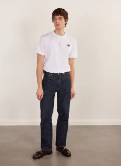 Reading Chair Auxiliary T Shirt | Embroidered Organic Cotton | White -Urban Wear Shop PERCIVAL MENSWEAR READING CHAIR3