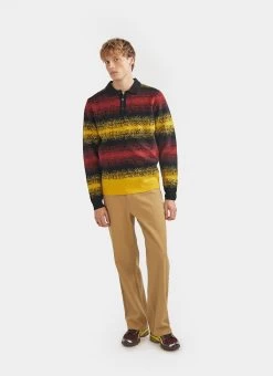 Neutrino Gradient Rugby Knit | Merino Wool | Sunset 14 Neutrino Gradient Rugby Knit | Merino Wool | Sunset -Urban Wear Shop PERCIVAL MENSWEAR RUGBY KNIT YELLOW2