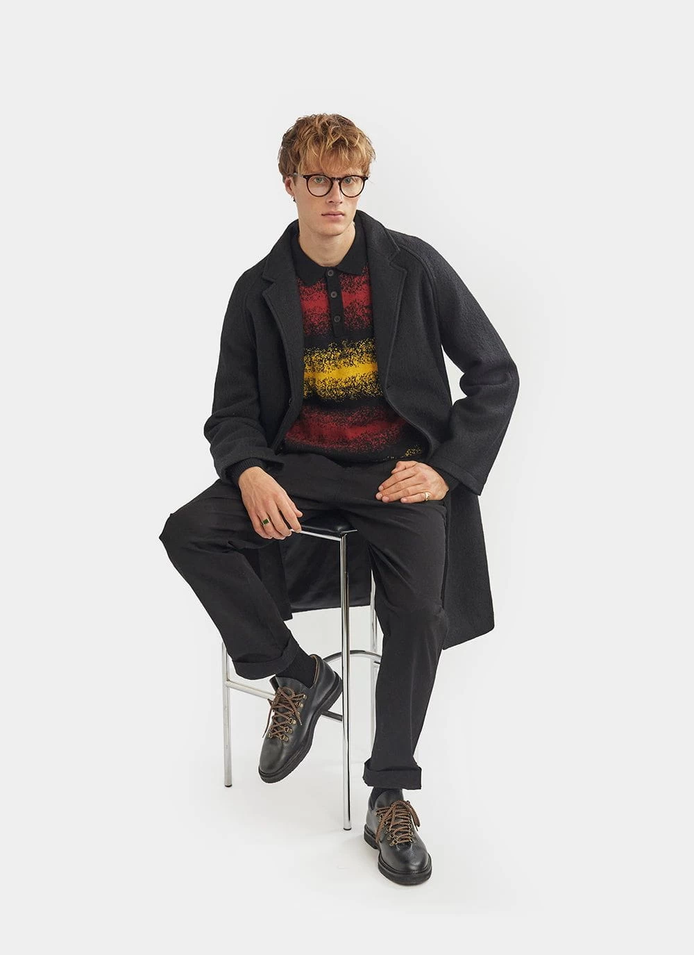 Neutrino Gradient Rugby Knit | Merino Wool | Sunset 9 Neutrino Gradient Rugby Knit | Merino Wool | Sunset - Image 7