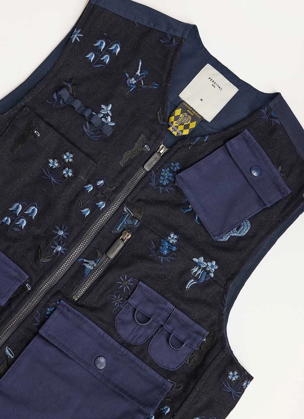 Saga Tapestry Gilet | Embroidered Wool | Navy 7 Saga Tapestry Gilet | Embroidered Wool | Navy - Image 5