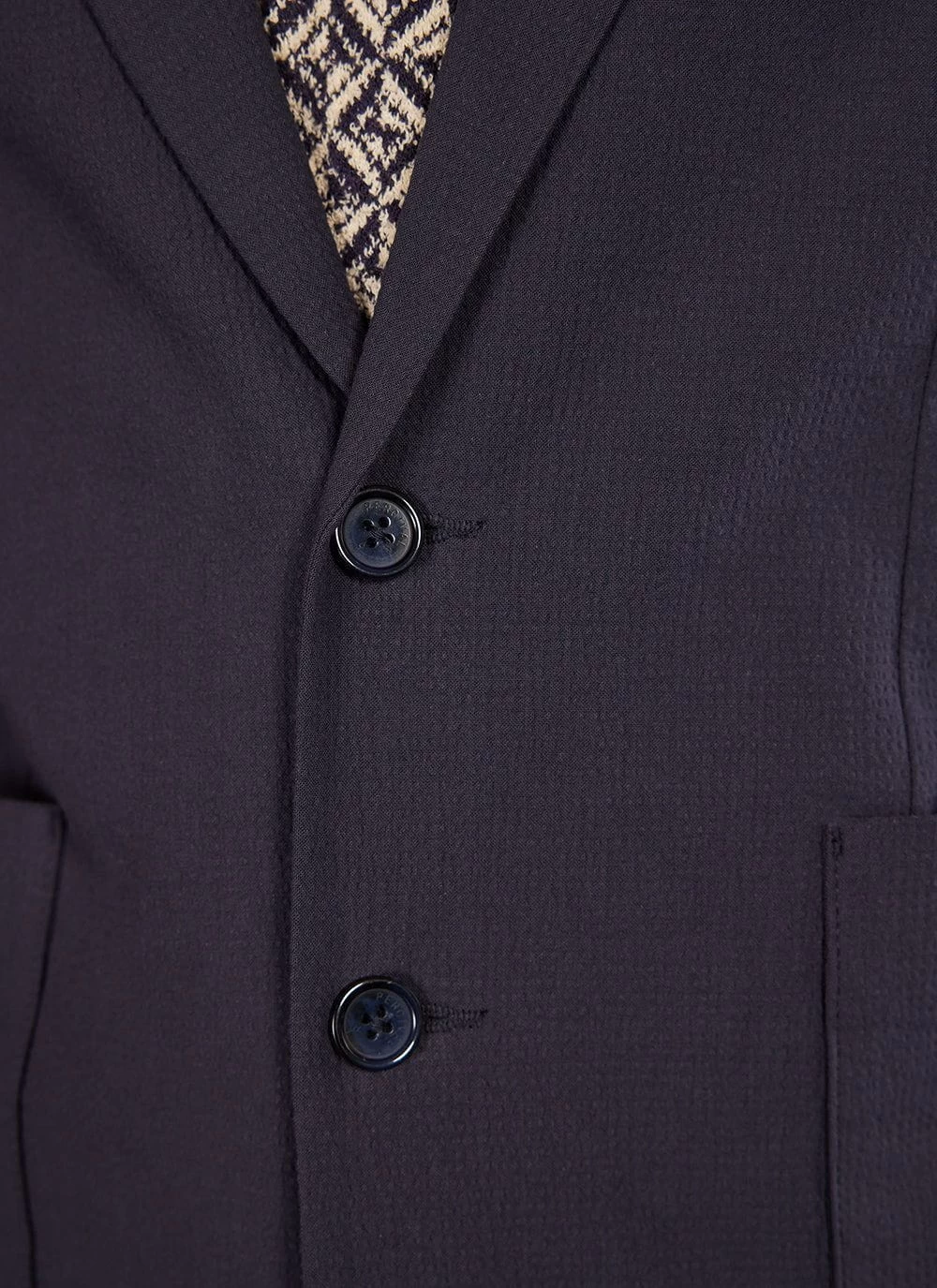 Tailored Seersucker Blazer | Navy 6 Tailored Seersucker Blazer | Navy - Image 4
