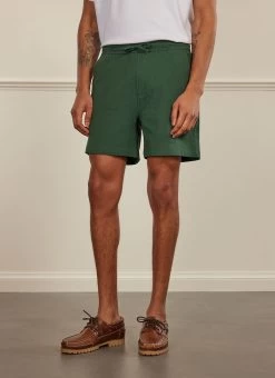 Shorts | Seersucker | Forest -Urban Wear Shop PERCIVAL MENSWEAR SEERSUCKER SHORTS FOREST2