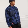 Jacquard Teddy Fleece Overshirt | Wool | Navy -Urban Wear Shop PERCIVAL MENSWEAR SHELL SHIRT NAVY13
