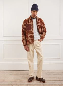 Jacquard Teddy Fleece Overshirt | Wool | Rust -Urban Wear Shop PERCIVAL MENSWEAR SHELL SHIRT RUST1 0443f69e a322 408d bb35 114f8618c223