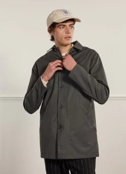 Waterproof Auxiliary Sherlock | Charcoal With Grey -Urban Wear Shop PERCIVAL MENSWEAR SHERLOCK CHARCOAL WITH GREY5