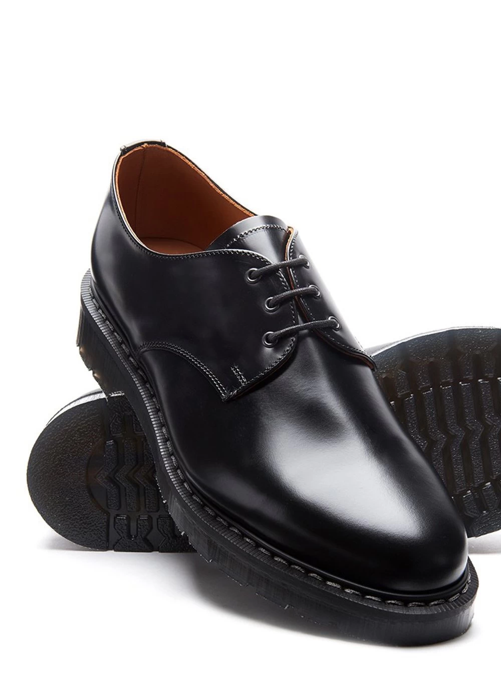 Solovair | Hi-Shine Gibson Shoe | Black 9 Solovair | Hi-Shine Gibson Shoe | Black - Image 7