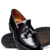 Solovair | Hi-Shine Tassle Loafer | Black -Urban Wear Shop PERCIVAL MENSWEAR SOLOVAIR GIBSON DERBY BROWN LEATHER TASSEL LOAFER 4