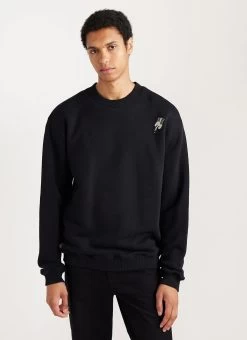 Bird Sweatshirt | Percival X Sophy Hollington | Black 9 Bird Sweatshirt | Percival X Sophy Hollington | Black -Urban Wear Shop PERCIVAL MENSWEAR SOPHIE HOLLINGTON