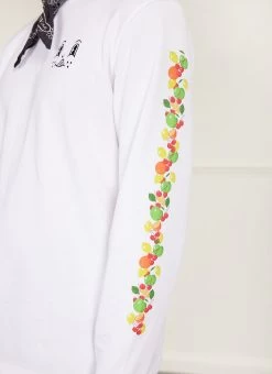 Sour Fruits Long Sleeve T Shirt | Organic Cotton | White -Urban Wear Shop PERCIVAL MENSWEAR SOUR FRUITS LONG SLEEVE WHITE4
