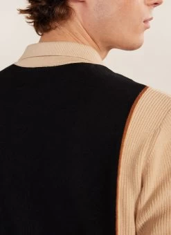 Striped Knitted Shirt | Percival X Ilaria | Black With Cream -Urban Wear Shop PERCIVAL MENSWEAR STRIPED KNITTED SHIRT BLACK WITH ECRU4