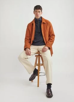 5 Pocket Twill Trouser | Ecru 15 5 Pocket Twill Trouser | Ecru -Urban Wear Shop PERCIVAL MENSWEAR STRIPEJACQUARDDRILLJACKETNAVY9