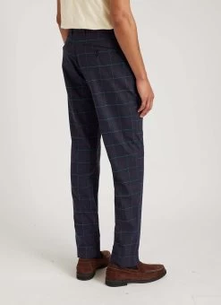 Check Tailored Trousers | Navy 13 Check Tailored Trousers | Navy -Urban Wear Shop PERCIVAL MENSWEAR SUITING CHECK TAILORED TROUSER NAVY3