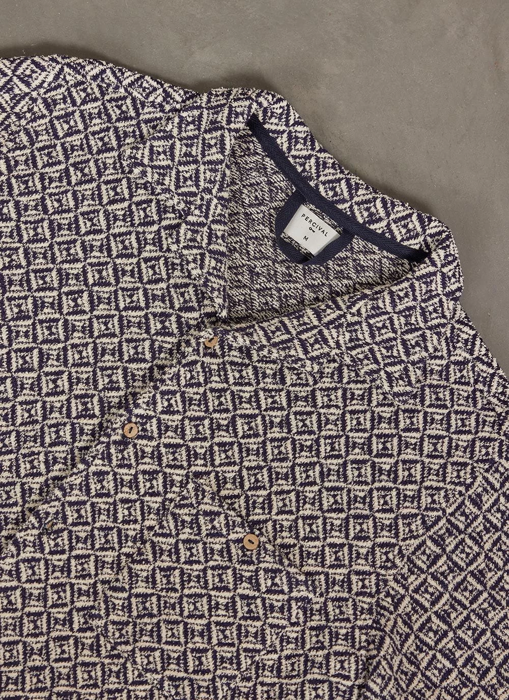 Viscount Cuban Shirt | Viscose | Ecru Multi 9 Viscount Cuban Shirt | Viscose | Ecru Multi - Image 7