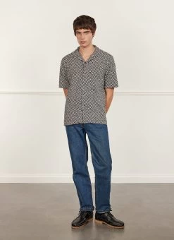 Viscount Cuban Shirt | Viscose | Ecru Multi