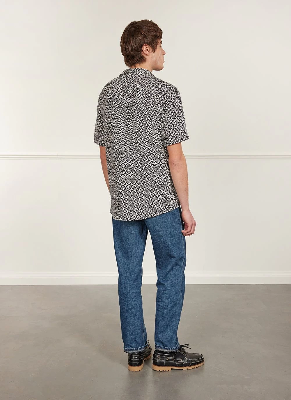 Viscount Cuban Shirt | Viscose | Ecru Multi 4 Viscount Cuban Shirt | Viscose | Ecru Multi - Image 2