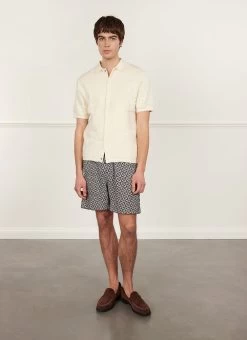 Viscount Shorts | Viscose | Ecru Multi -Urban Wear Shop PERCIVAL MENSWEAR VISCOUNT SHORTS4