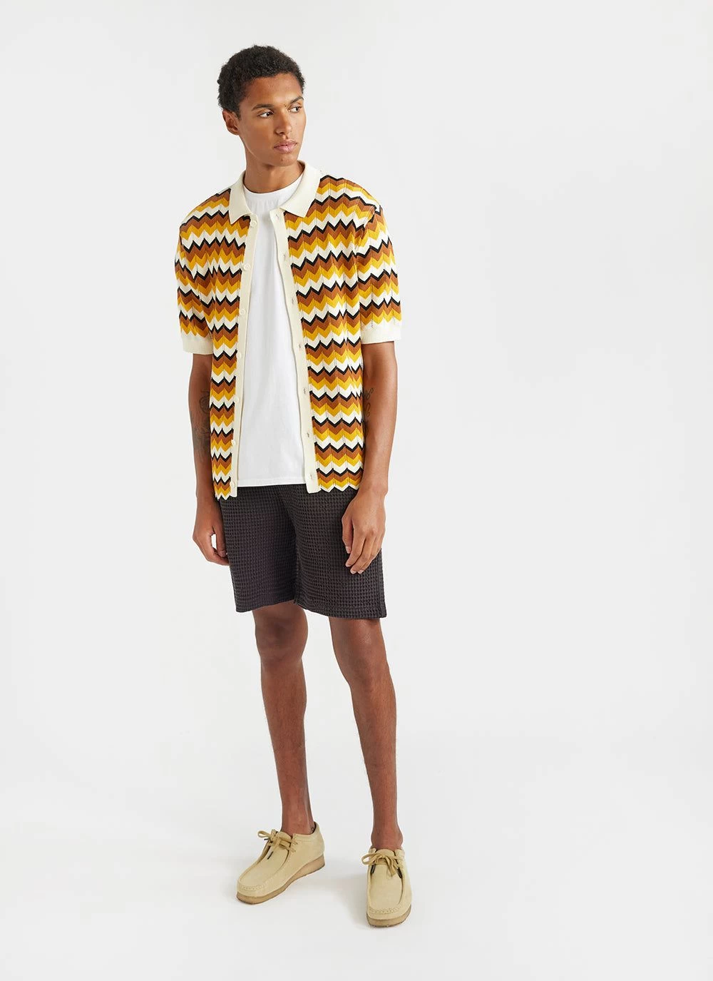 Waffle Shorts | Textured Cotton | Ink 8 Waffle Shorts | Textured Cotton | Ink - Image 6