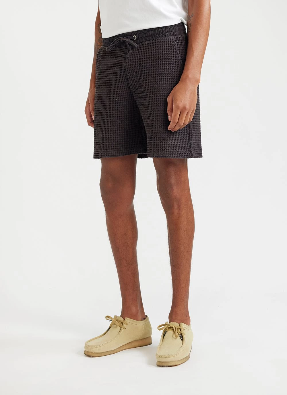 Waffle Shorts | Textured Cotton | Ink 6 Waffle Shorts | Textured Cotton | Ink - Image 4