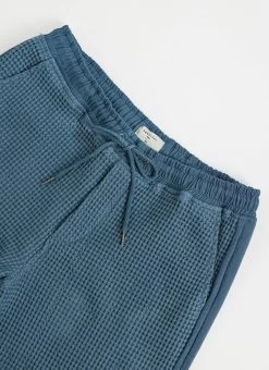 Waffle Everyday Trousers | Textured Cotton | Aqua 15 Waffle Everyday Trousers | Textured Cotton | Aqua -Urban Wear Shop PERCIVAL MENSWEAR WAFFLE TRACKPANTS AQUA 5