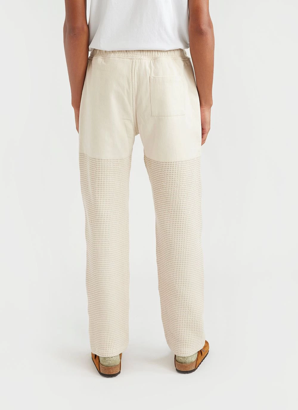 Waffle Everyday Trousers | Textured Cotton | Ecru 7 Waffle Everyday Trousers | Textured Cotton | Ecru - Image 5