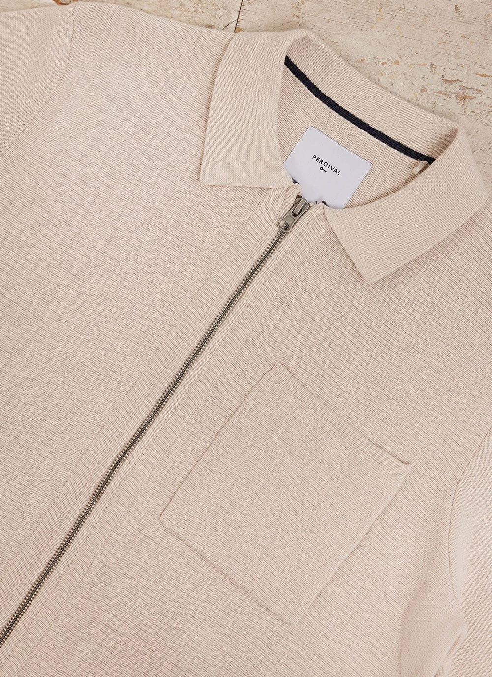 Zip Cardigan | Knitted Cotton | Ecru 6 Zip Cardigan | Knitted Cotton | Ecru - Image 4