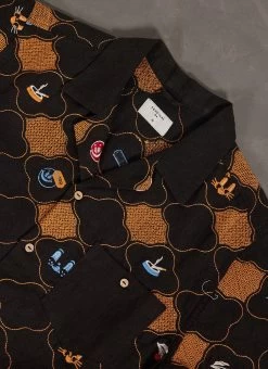 Tuck Shop Tapestry Cuban Shirt | Linen | Black 15 Tuck Shop Tapestry Cuban Shirt | Linen | Black -Urban Wear Shop PERCIVAL MENSWEAR dc7e066a 8dd4 4acb b31b 89b7e1ba1a79