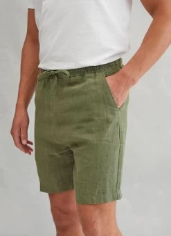 Linen Shorts | Forest