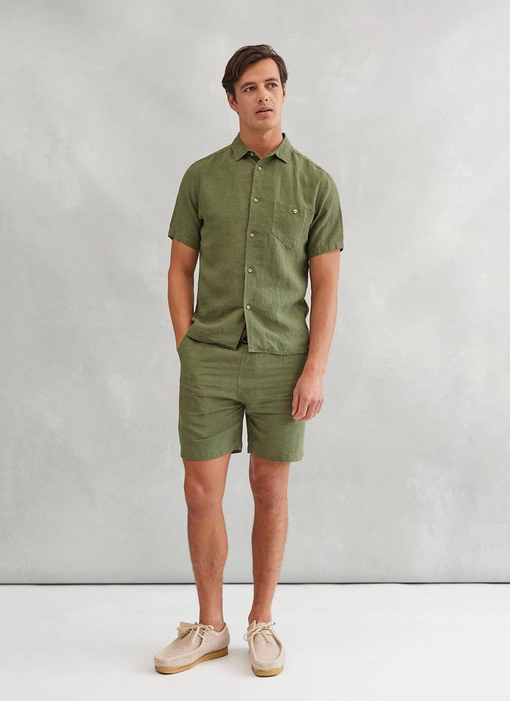 Linen Shorts | Forest 4 Linen Shorts | Forest - Image 2