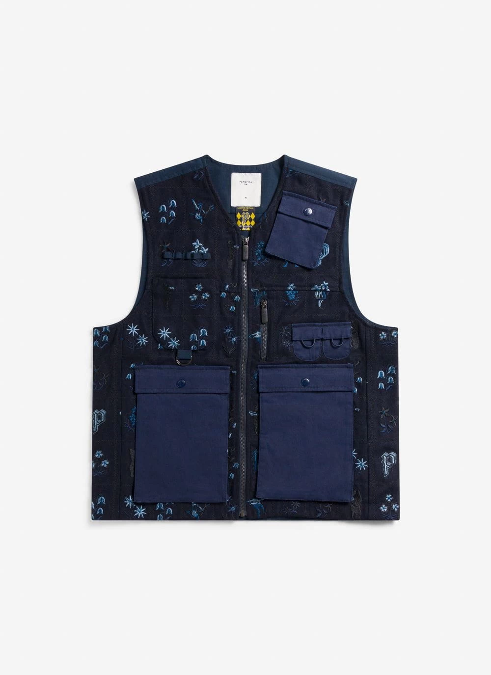 Saga Tapestry Gilet | Embroidered Wool | Navy 12 Saga Tapestry Gilet | Embroidered Wool | Navy - Image 10