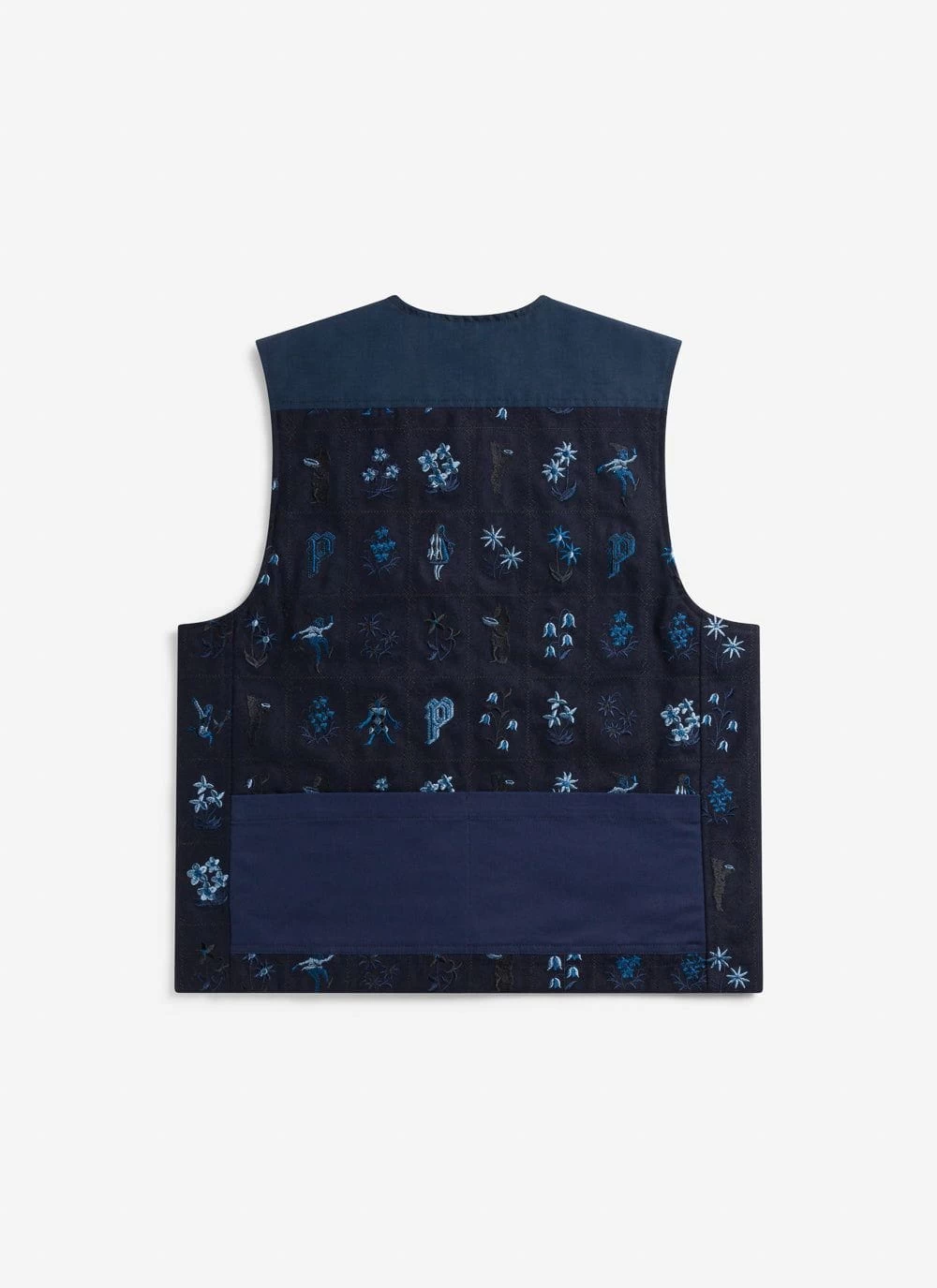 Saga Tapestry Gilet | Embroidered Wool | Navy 13 Saga Tapestry Gilet | Embroidered Wool | Navy - Image 11