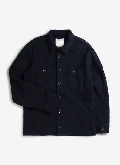 Blanket Overshirt | Casentino Wool | Navy -Urban Wear Shop Percival10 100933 2 Edit