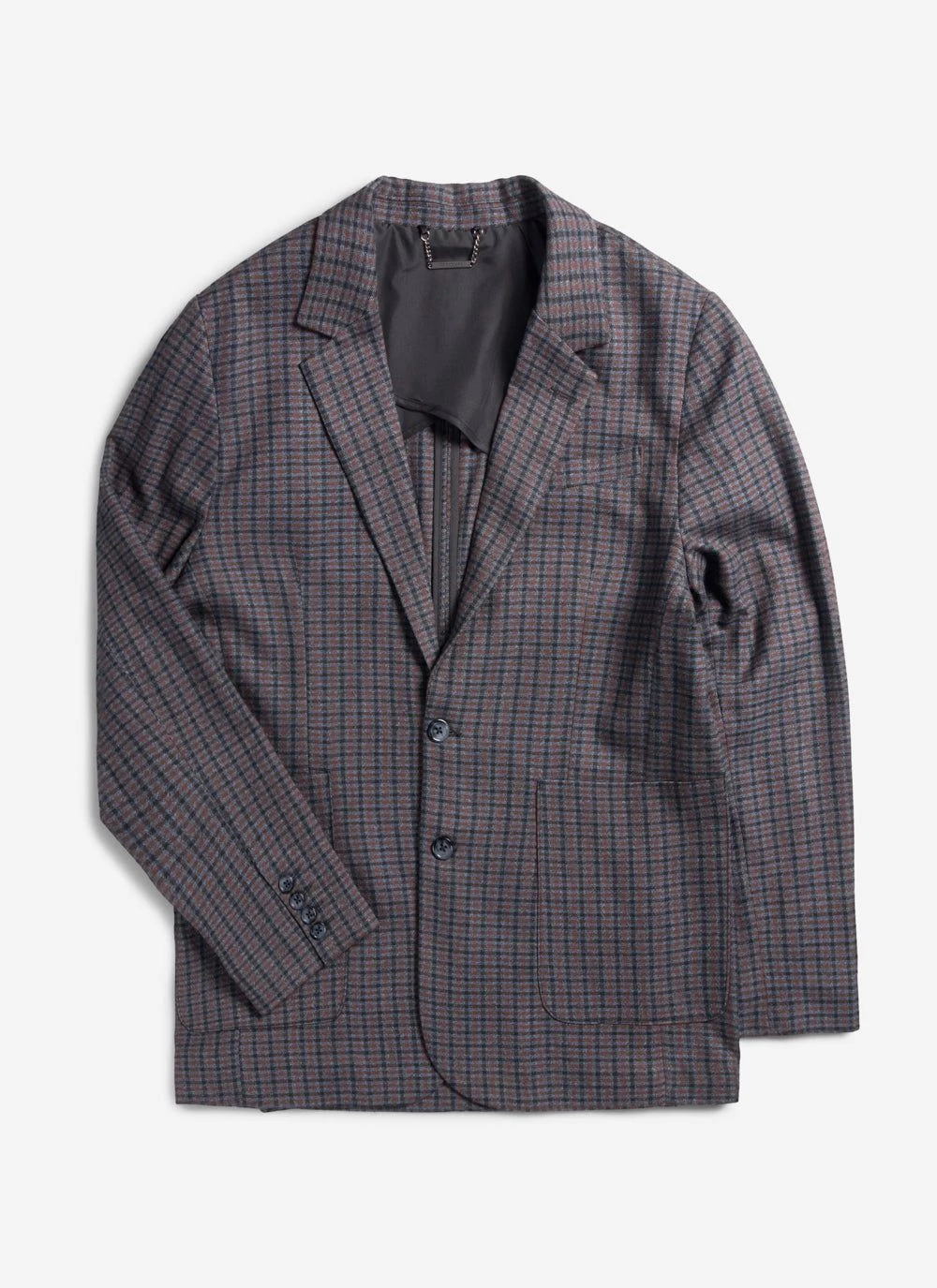 Mini Check Tailored Blazer | Grey 13 Mini Check Tailored Blazer | Grey - Image 11