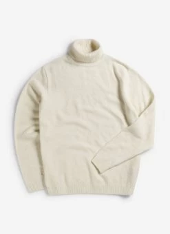Auxiliary Roll Neck Jumper | Alpaca Wool | Ecru -Urban Wear Shop Percival6th5814 Edit