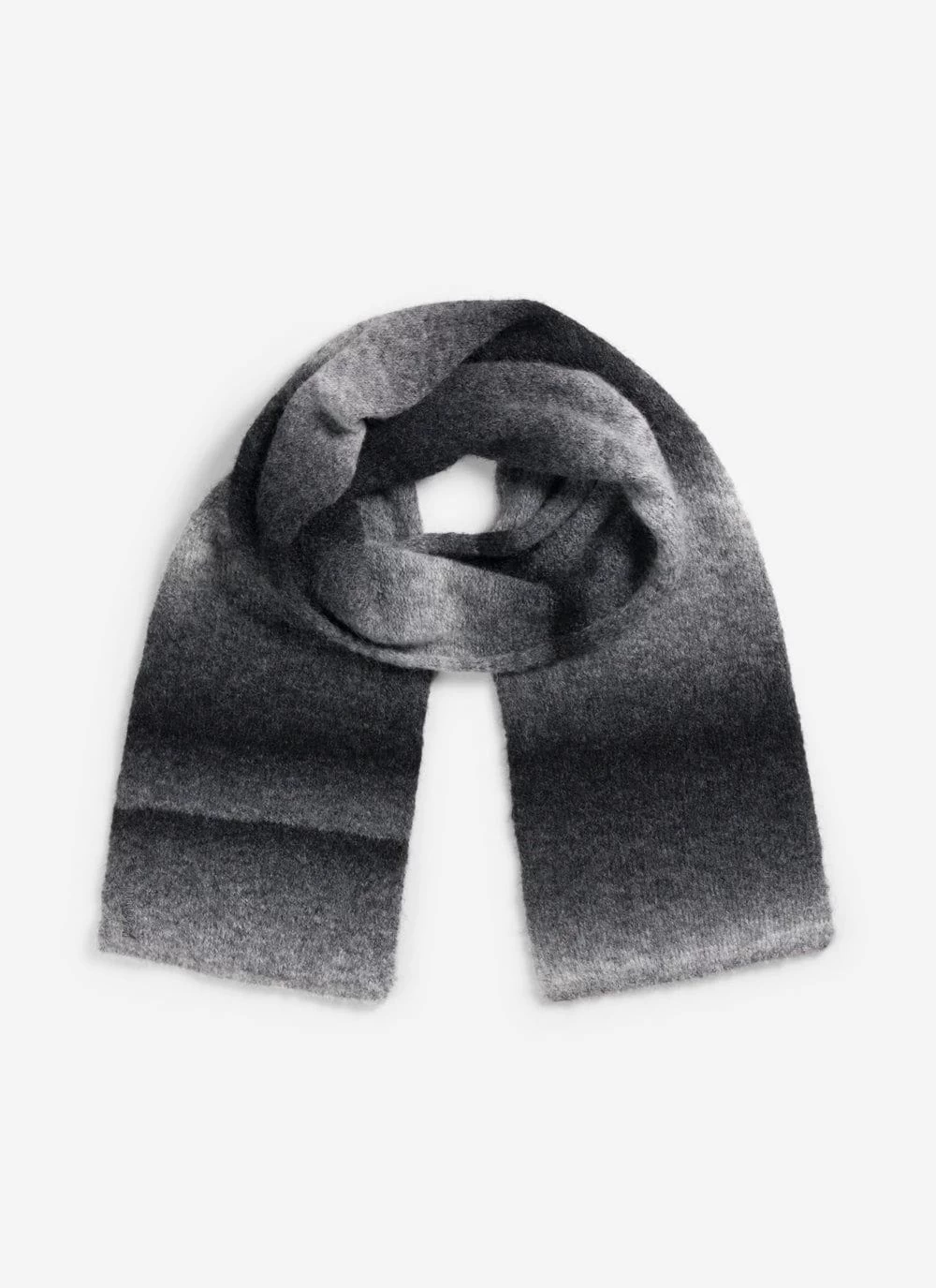 Gradient Scarf | Mohair | Black 6 Gradient Scarf | Mohair | Black - Image 4