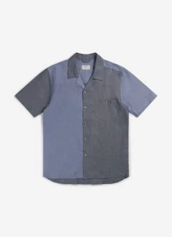 Patchwork Cuban Linen Shirt | Blue Multi 15 Patchwork Cuban Linen Shirt | Blue Multi -Urban Wear Shop Percival9thjan230850