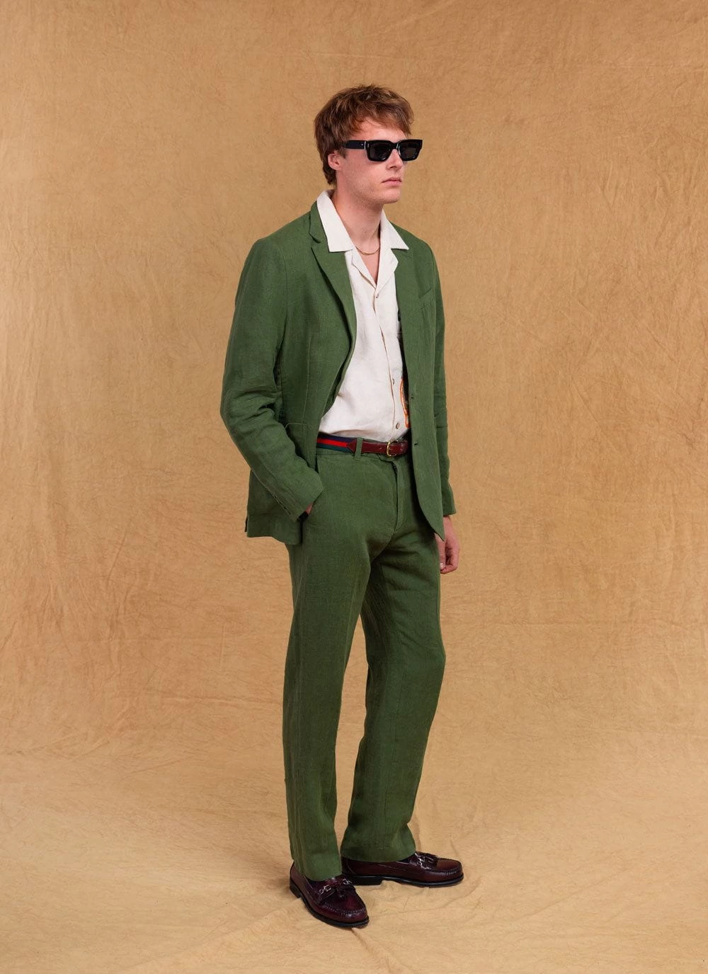 Tailored Linen Blazer | Forest 11 Tailored Linen Blazer | Forest - Image 9