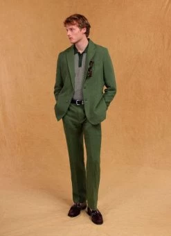 Tailored Linen Blazer | Forest 25 Tailored Linen Blazer | Forest -Urban Wear Shop Percival Suits6410