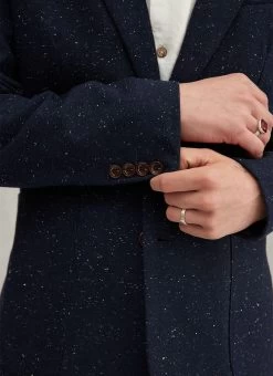 Tailored Blazer | Nep Wool | Navy -Urban Wear Shop Untitled Session0428